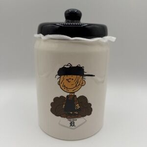 Detroit Tigers Peanuts Charlie Brown Cookie Treat Jar 7" Tall The Memory Company